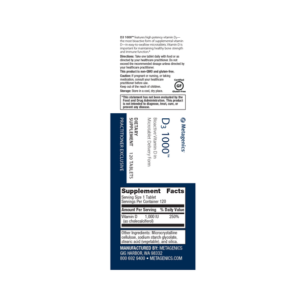 D3 1000™ <br>Bioactive Vitamin D in Microtablet Delivery Form