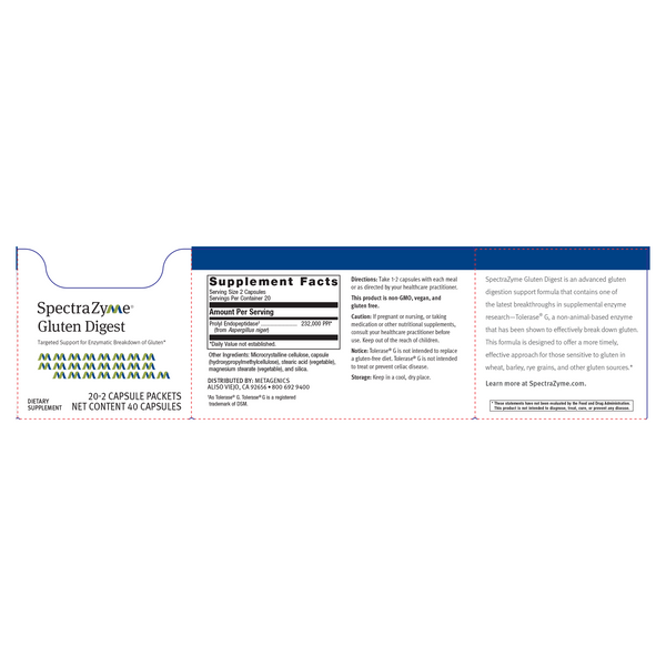 SpectraZyme® Gluten Digest <br>Targeted Support for Enzymatic Breakdown of Gluten*