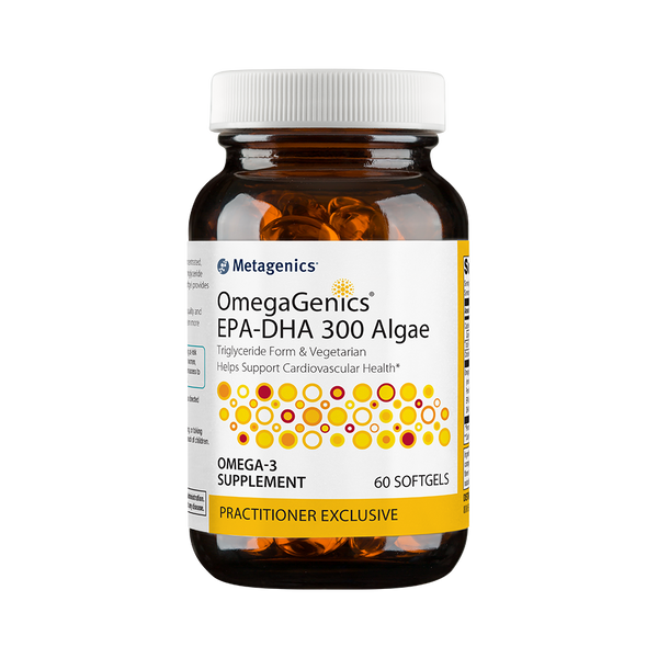 OmegaGenics® EPA-DHA 300 Algae <br>Triglyceride Form & Vegetarian Helps Support Cardiovascular Health*
