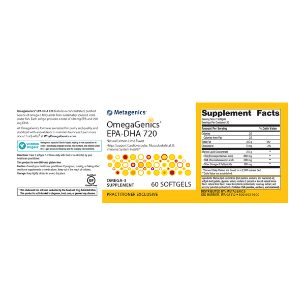 OmegaGenics® EPA-DHA 720 <br>Helps Support Cardiovascular, Musculoskeletal, & Immune System Health*
