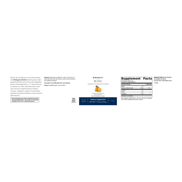 BCAAs <br>Support for muscle protein synthesis*