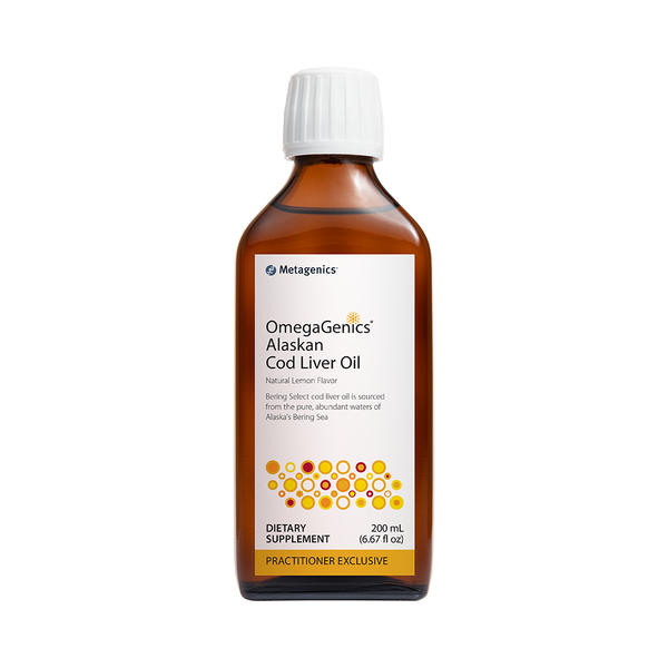 OmegaGenics® Alaskan Cod Liver Oil <br>Bering Select cod liver oil is sourced from the pure, abundant waters of Alaska’s Bering Sea