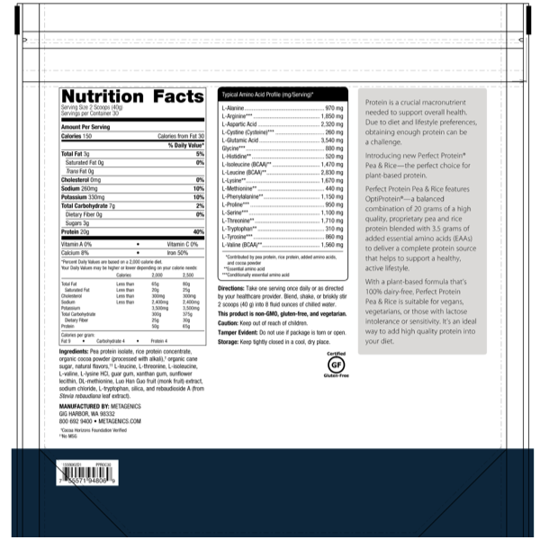 Perfect Protein® Pea & Rice <br>Featuring OptiProtein®, a balanced combination of proprietary pea and rice protein with added BCAAs