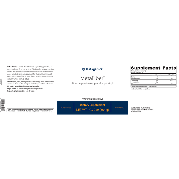 MetaFiber® <br>Fiber blend to support GI regularity*