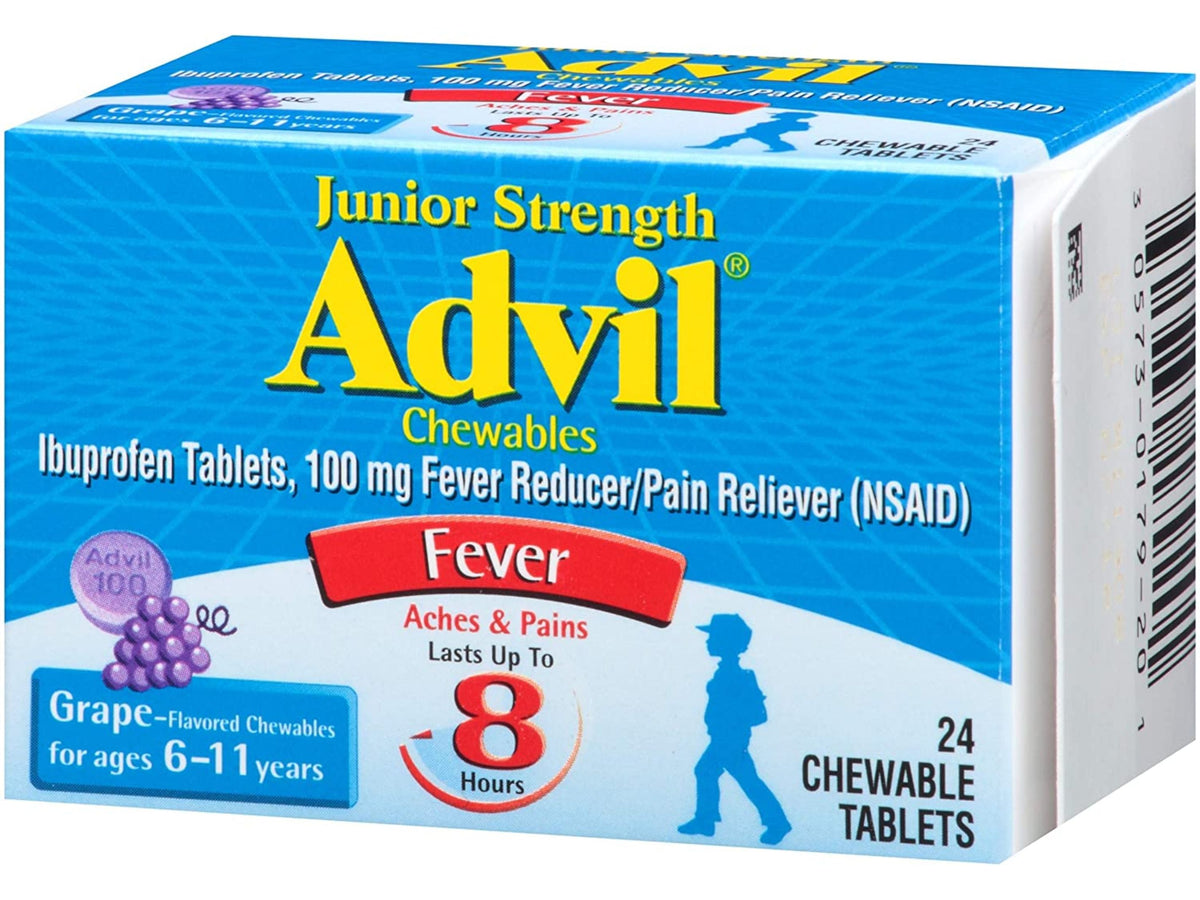 Advil Jr. Grape Chewable Ibuprofen 100 mg Tablets 24 count ACE