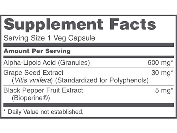 Alpha Lipoic Acid 600mg 60 Ct by Protocol for Life Balance