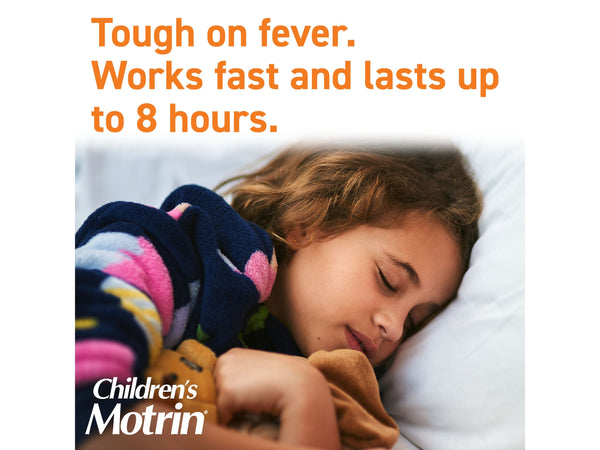 Children's Motrin Oral Suspension, Pain Relief, Ibuprofen, Grape Flavored, 4 Oz