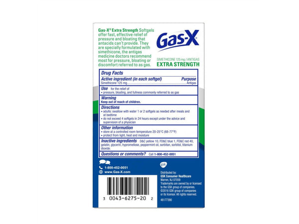 Gas-X Extra Strength Gas Relief Softgels - 20 ct