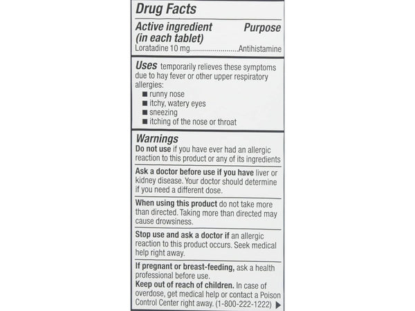 Perrigo Loratadine 10mg Tab - 100 tablets
