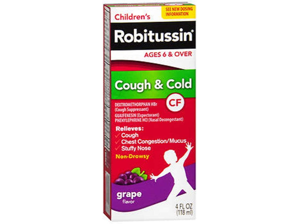 Robitussin Children's Cough and Cold Relief Syrup 4 oz. ACE Nutrition USA