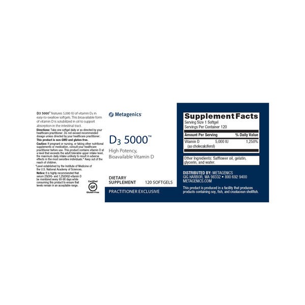 D3 5000™ <br>High Potency, Bioavailable Vitamin D