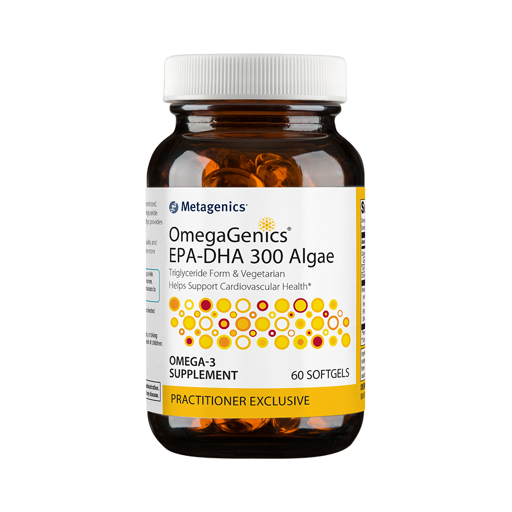 OmegaGenics® EPA-DHA 300 Algae <br>Triglyceride Form & Vegetarian Helps Support Cardiovascular Health*
