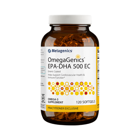 OmegaGenics® EPA-DHA 500 EC <br>Enteric Coated Helps Support Cardiovascular Health & Immune Function*