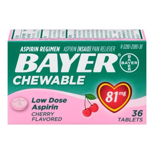 Bayer - Childrens Chewable, Childrens Aspirin Pain Reliever