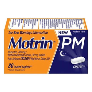 Motrin Pm Ibuprofen 200 Mg Pain Reliever And Nighttime Sleep-Aid