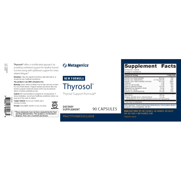 Thyrosol® Capsules <br>Thyroid Support Formula*