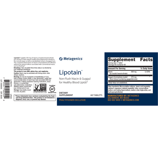 Lipotain® <br>Non-Flush Niacin & Guggul for Healthy Blood Lipids*