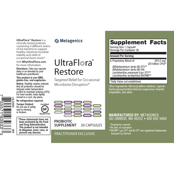 UltraFlora® Restore <br>Targeted Relief for Occasional Microbiota Disruption*