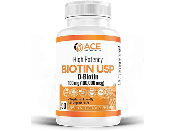 High Potency Biotin USP (D-Biotin) 100mg (100,000mcg)