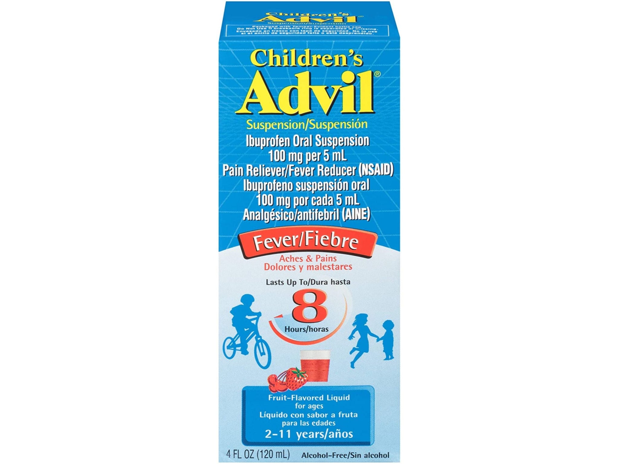 Children’s Advil Suspension 4 fl. oz, Fruit-Flavored - 100 mg Ibuprofen