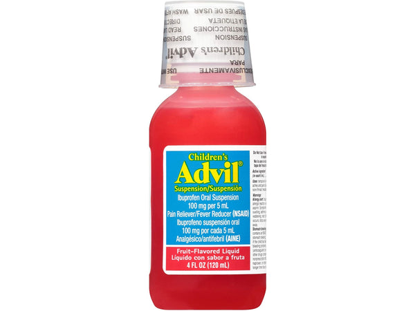 Children’s Advil Suspension 4 fl. oz, Fruit-Flavored - 100 mg Ibuprofen