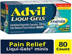Advil Liqui-Gels Minis (Ibuprofen 200mg) - 80 Count