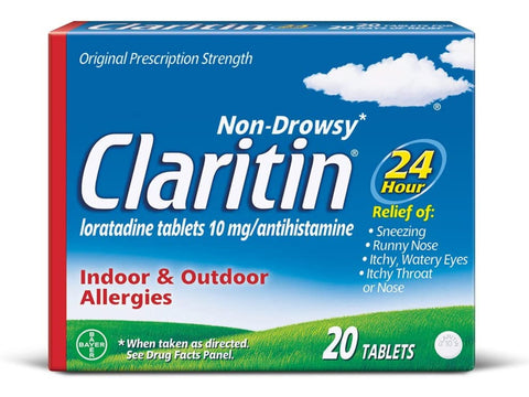 Claritin 24 Hour Non Drowsy Allergy Relief 10 Mg Tablets - 20 Count