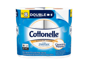 Cottonelle UltraClean Toilet Paper 4 Double Rolls