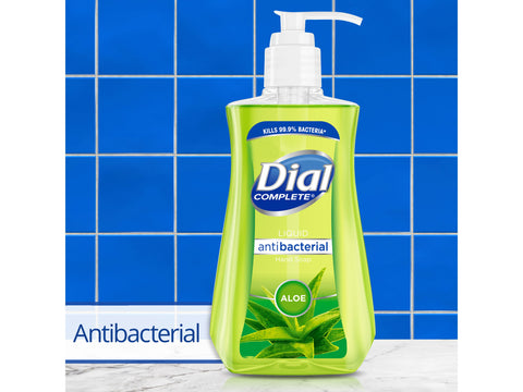 Dial Antibacterial Liquid Hand Soap, Aloe, 7.5 Fluid Ounces