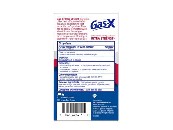 Gas-X Ultra Strength Gas Relief Softgels - 18 ct