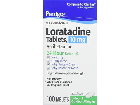 Perrigo Loratadine 10mg Tab - 100 tablets