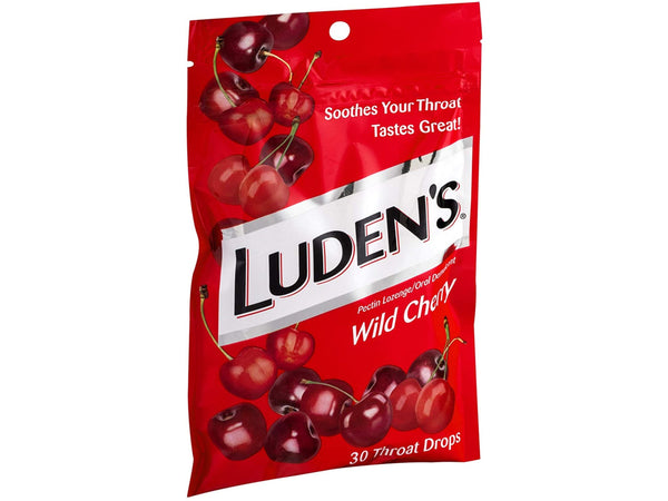 Luden's Wild Cherry Throat Drops - 30 Drops