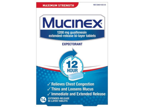 Mucinex Max Strength ER 1200 MG - 14 Tablets