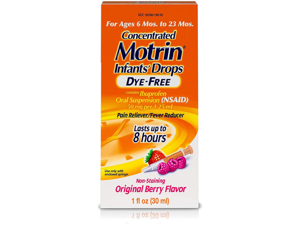 Infants' Motrin (Ibuprofen) Concentrated Liquid Medicine Drops, Berry - 1 fl. oz