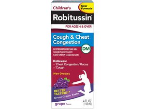Children's Robitussin Cough & Chest Congestion DM (4 fl. oz, Grape Flavor)