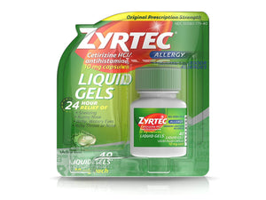 Zyrtec 24 HR Indoor & Outdoor Allergy Liquid Gels ,40 ct