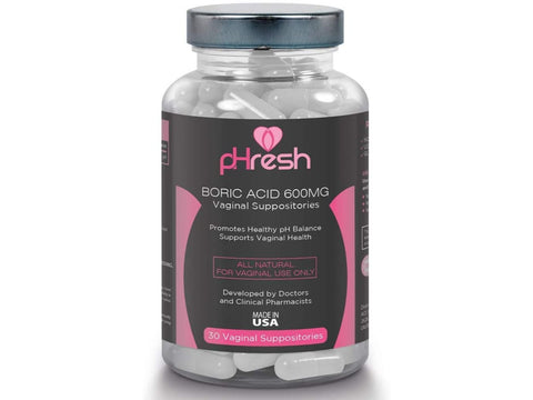 Boric Acid Vaginal Suppositories 600 mg (30 count)