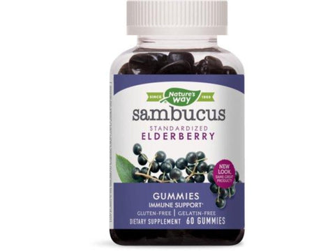 Nature's Way Sambucus Elderberry, Zinc and Vitamin C Gummies - 60 Gummies